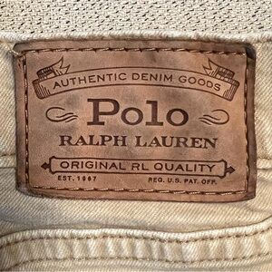 Polo Ralph Lauren Men’s 36x30 Hampton Relaxed Straight Khaki Tan Denim Jeans